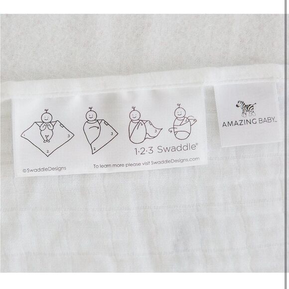 Amazing Baby Zebra Newborn Muslin Swaddle - Picture 4 of 9